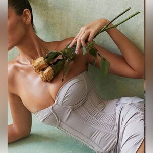 HOUSE OF CB 'Demi' Grey Underwired Corset NWOT